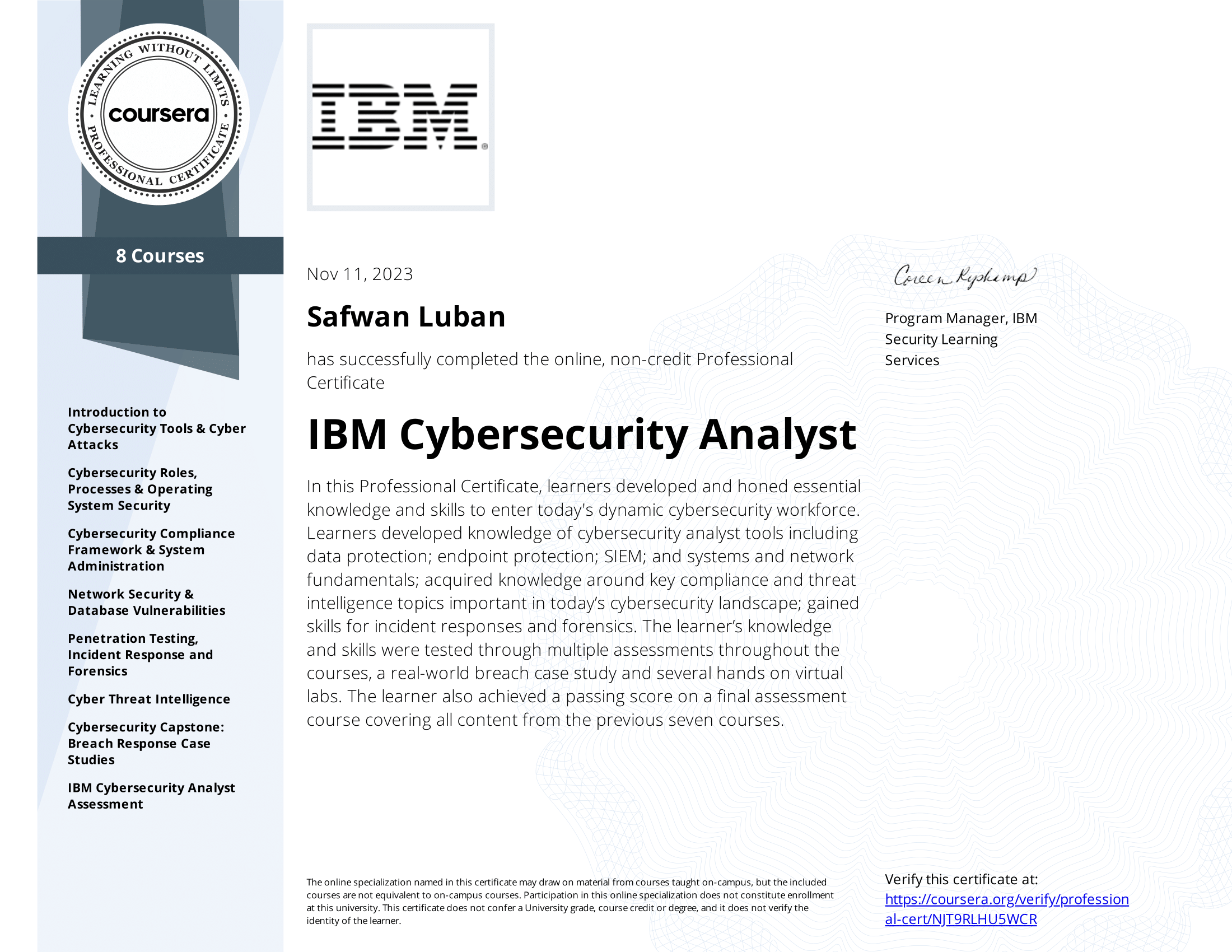 IBM Cybersecurity Analyst