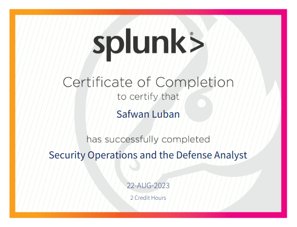 Splunk Security Operations and the Defense Analyst Course